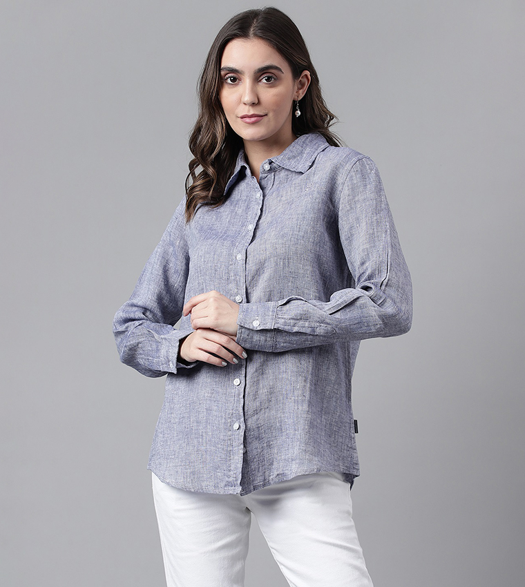 Polo linen deals shirt