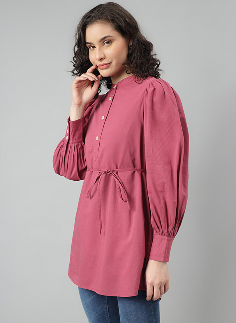 Belted Long Sleeves Top