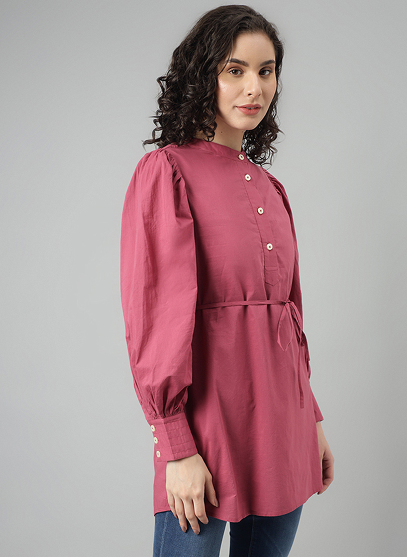 Belted Long Sleeves Top