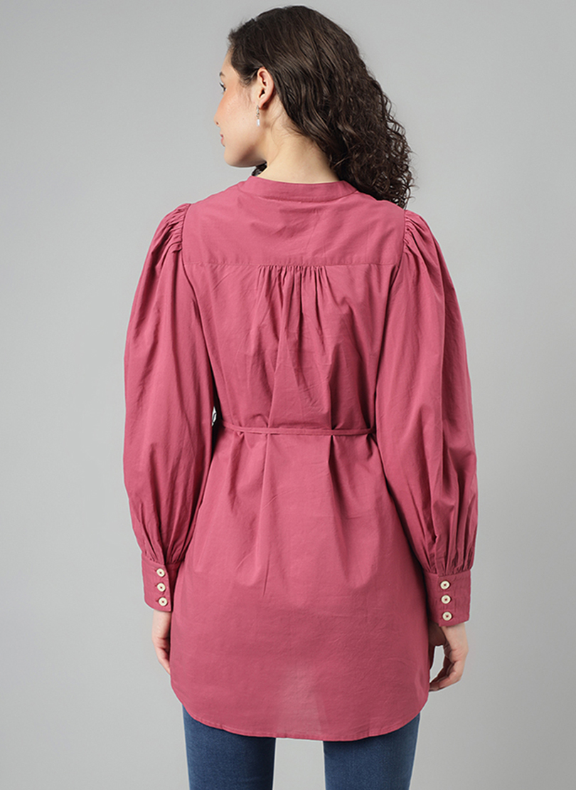 Belted Long Sleeves Top