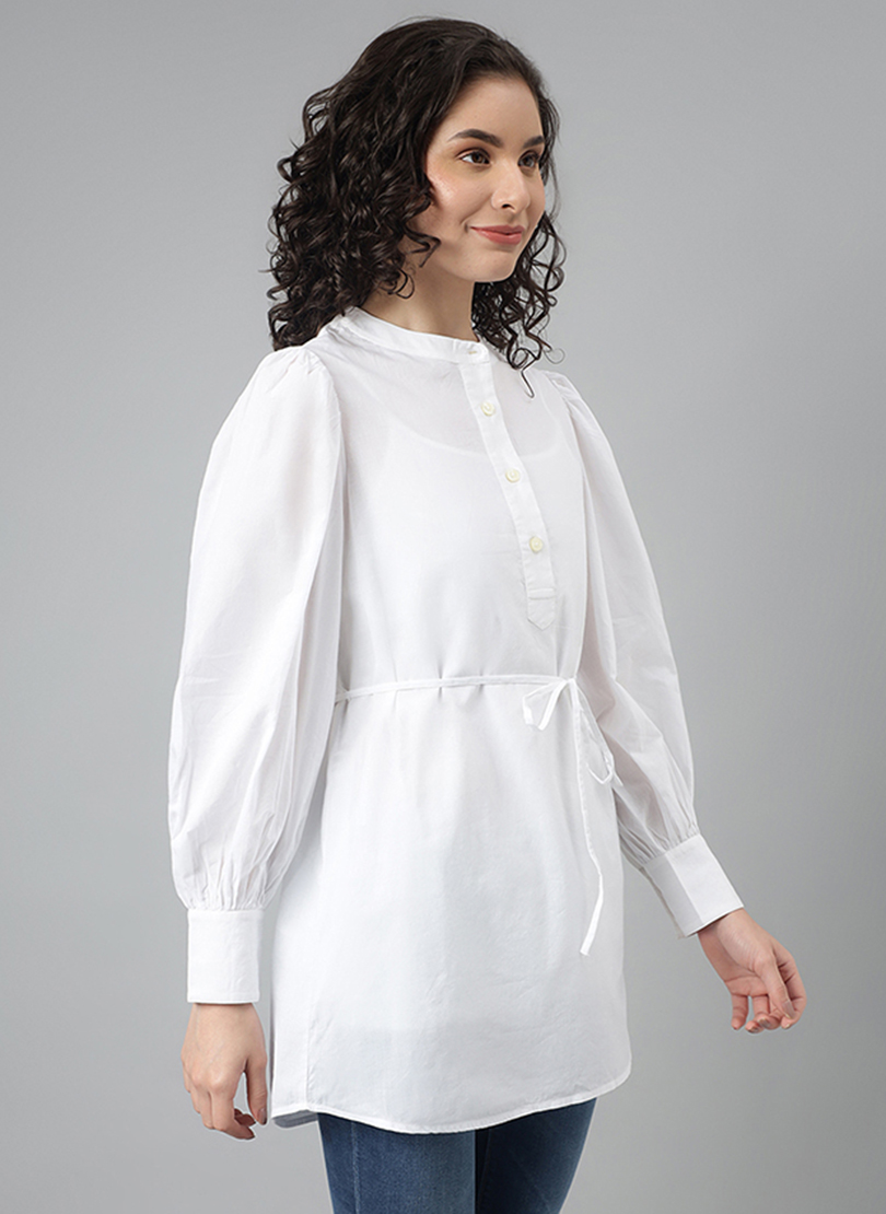 Belted Long Sleeves Top