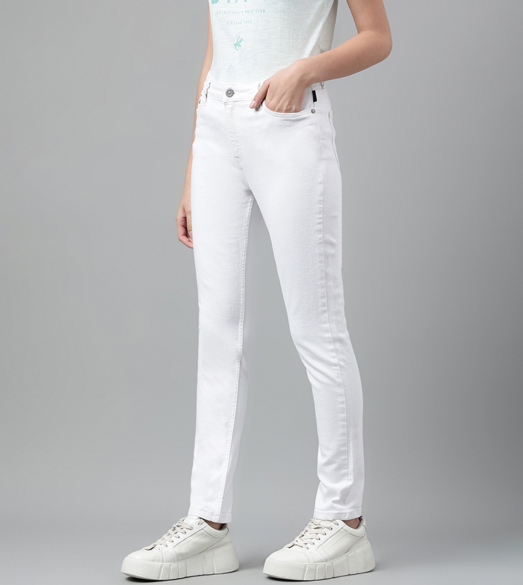 Solid Skinny Fit Jeans