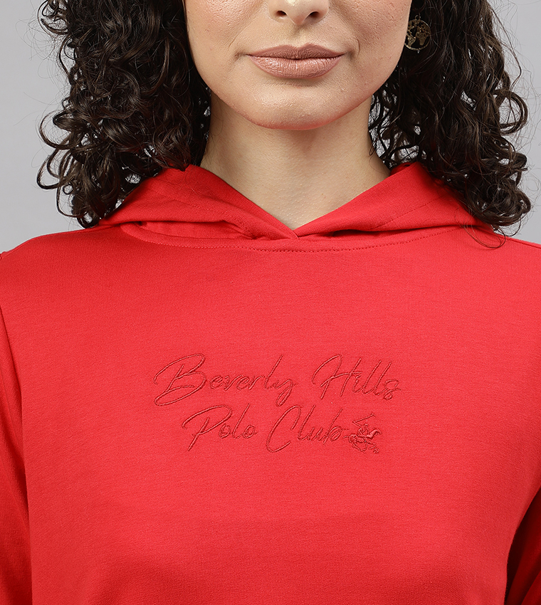 Schiffli Hem Long Sleeves Hoodie