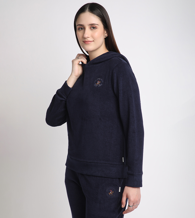 Logo Detail Long Sleeves Hoodie