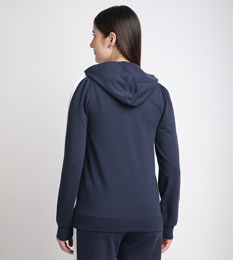 Logo Detail Hooded Track Jacket