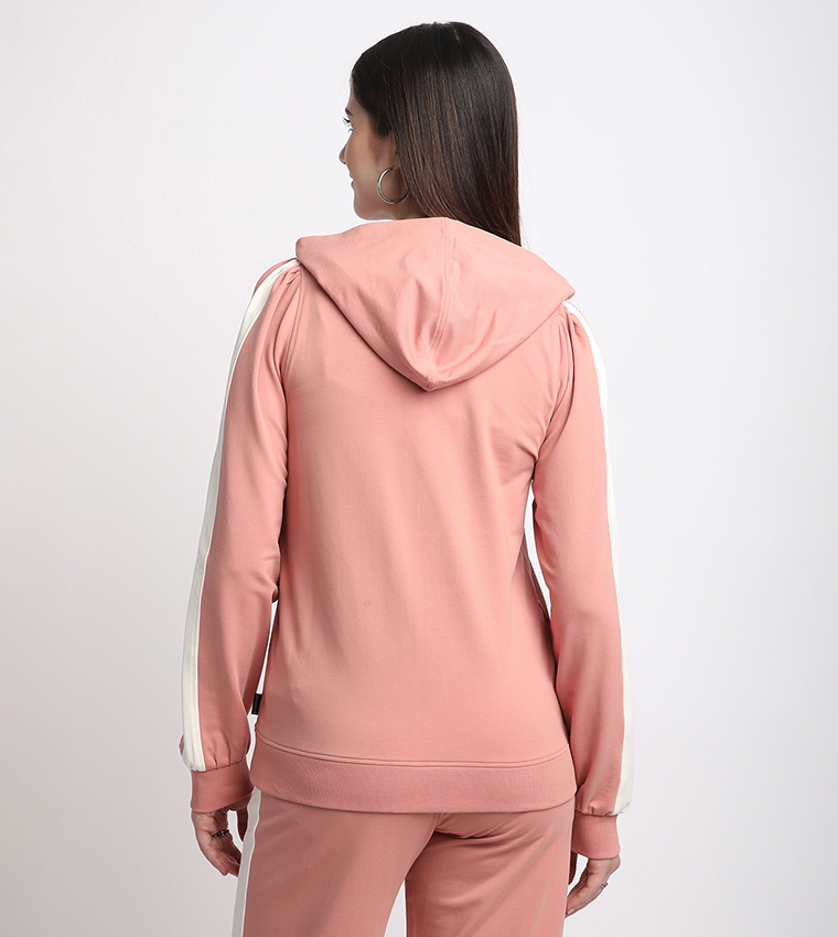 Logo Detail Hooded Track Jacket