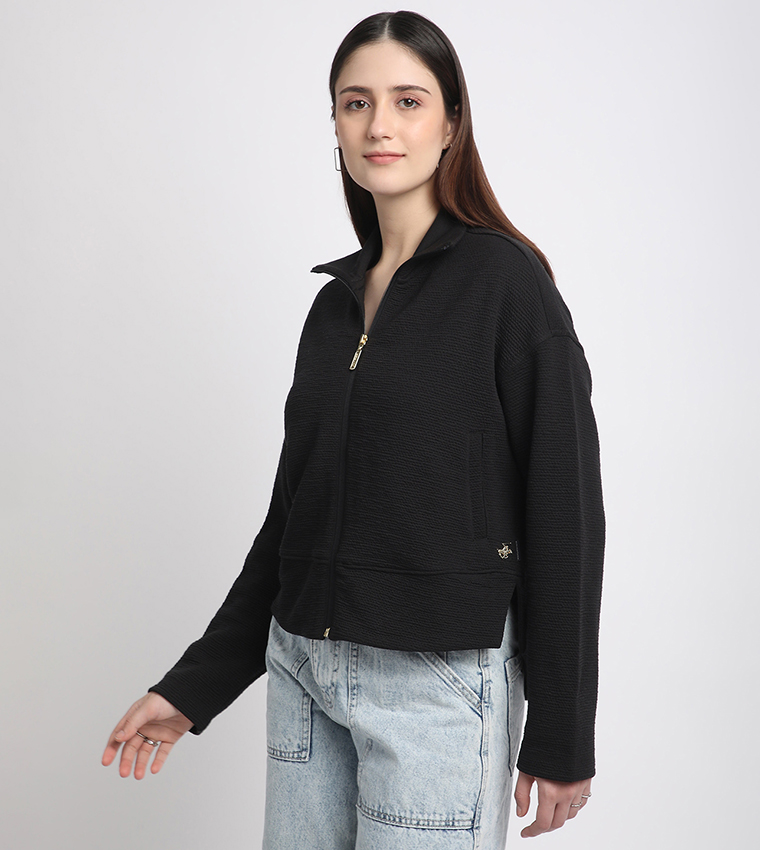 Textured Long Sleeves Jacket