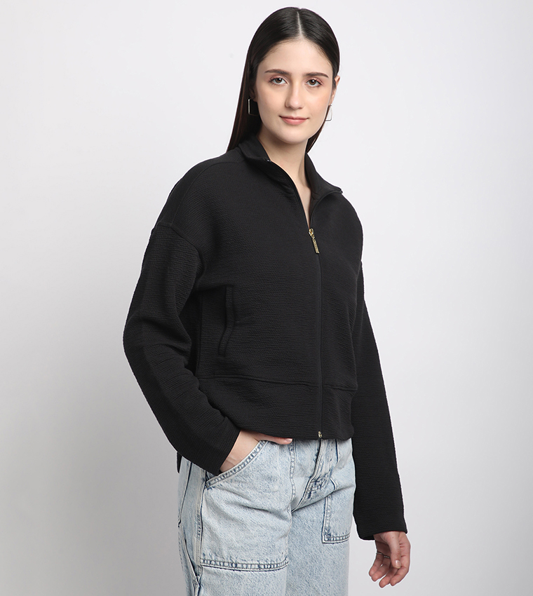 Textured Long Sleeves Jacket