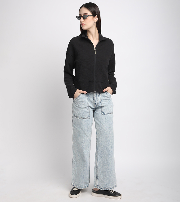 Textured Long Sleeves Jacket