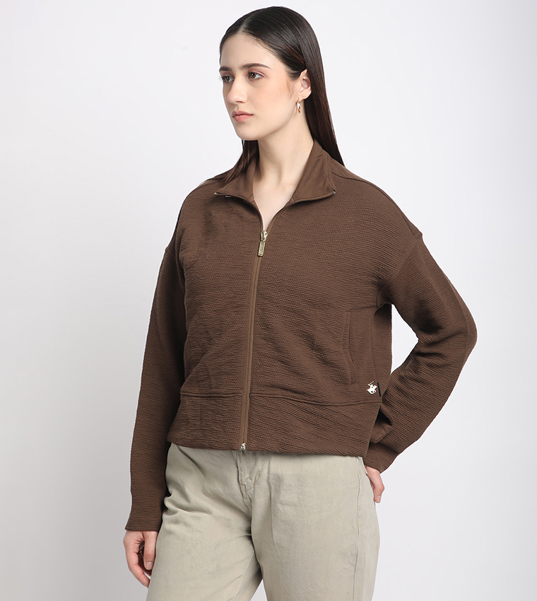Textured Long Sleeves Jacket