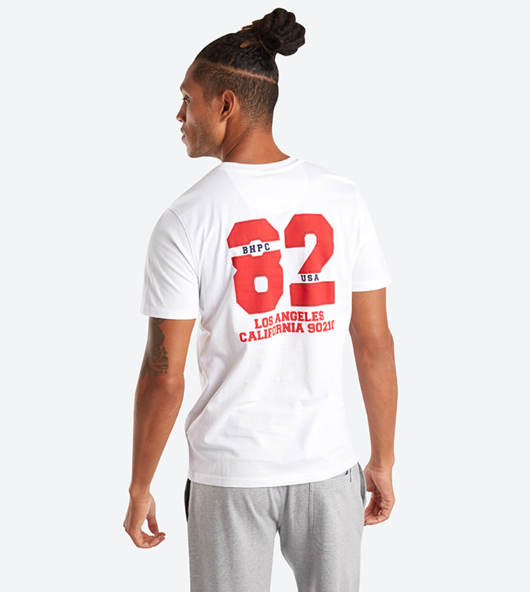 Short Sleeve Round Neck T-Shirt - White BP-M1395