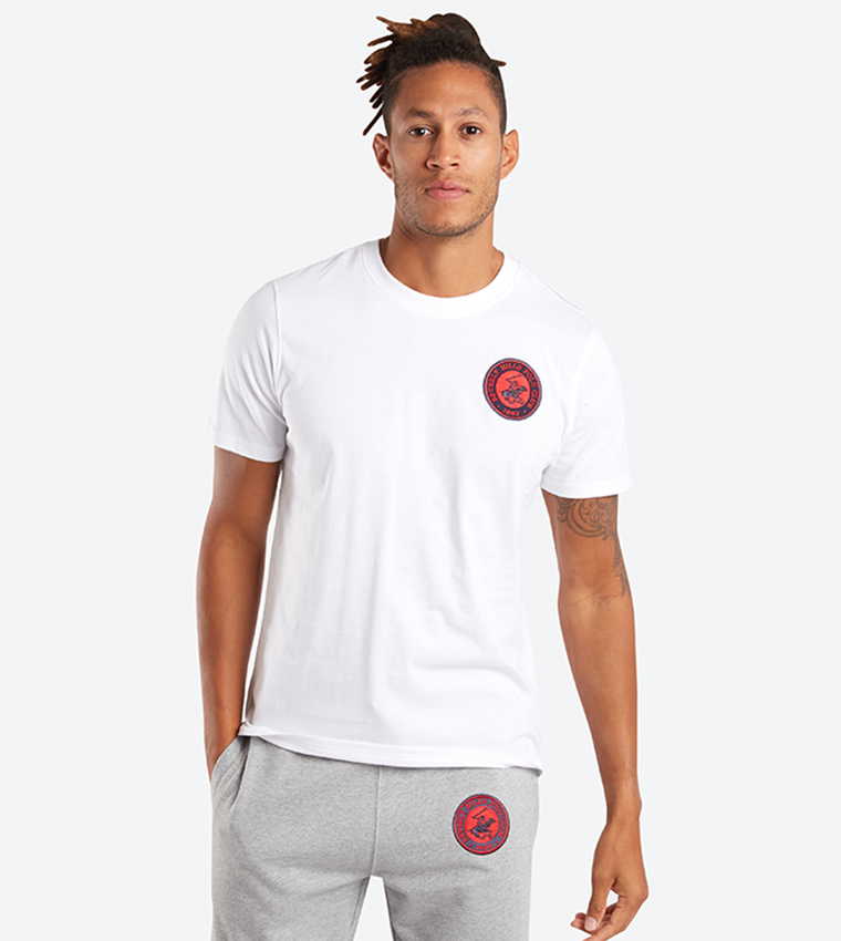 Short Sleeve Round Neck T-Shirt - White BP-M1395