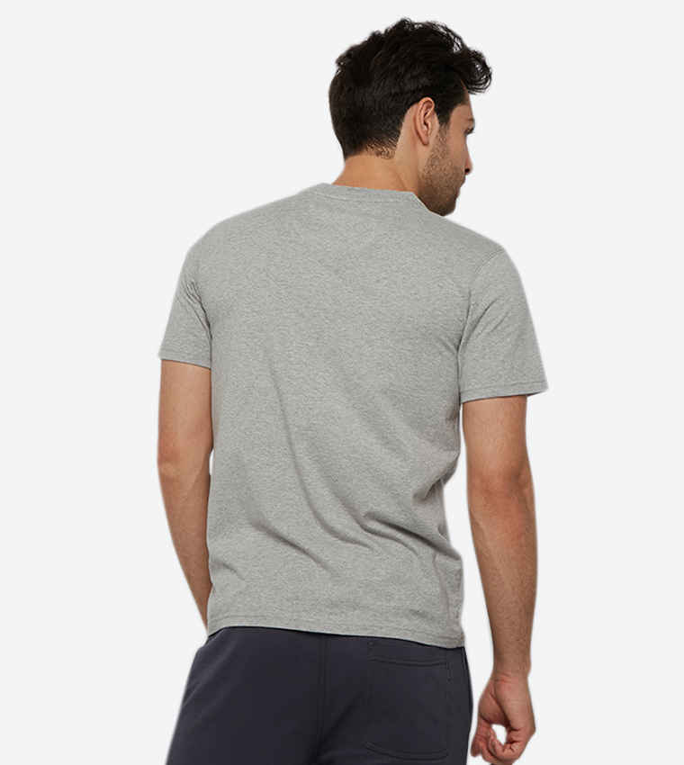 Logo Initials Embroidered Crew Neck T-Shirt
