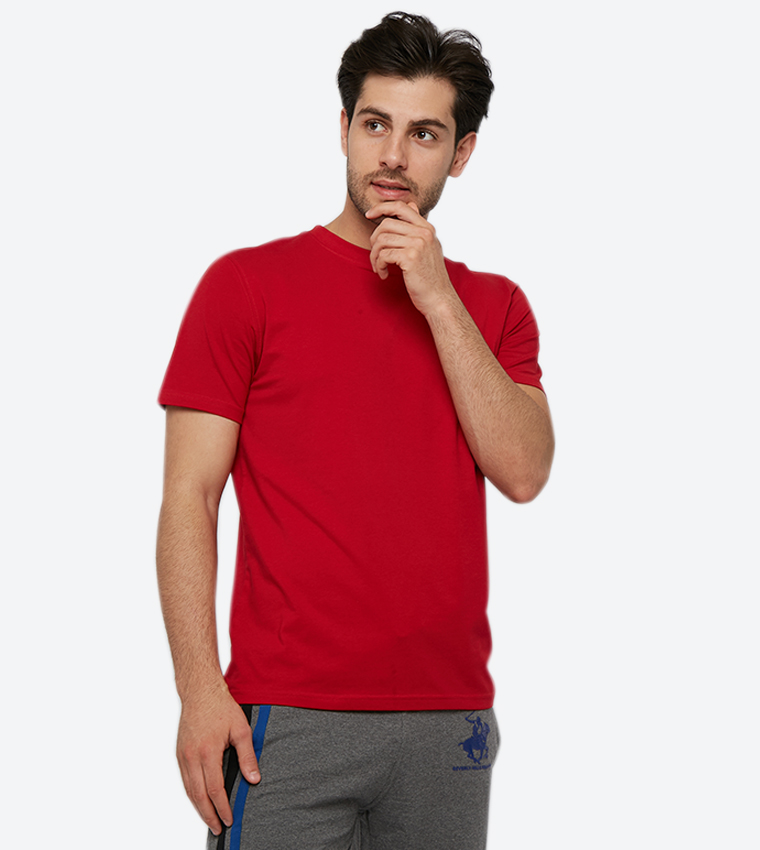 Logo Embroidered Initials Crew Neck T-Shirt