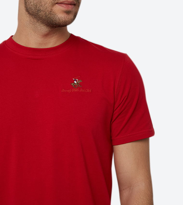 Logo Embroidered Initials Crew Neck T-Shirt