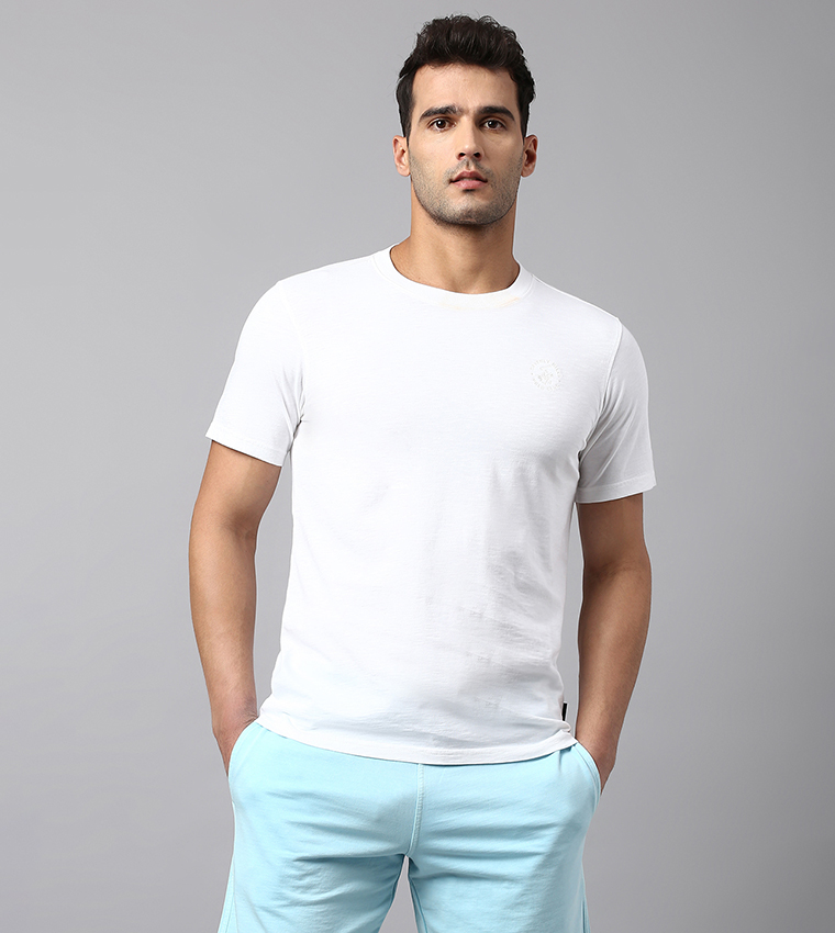 Classic Slub Knit Crew Neck T-Shirt