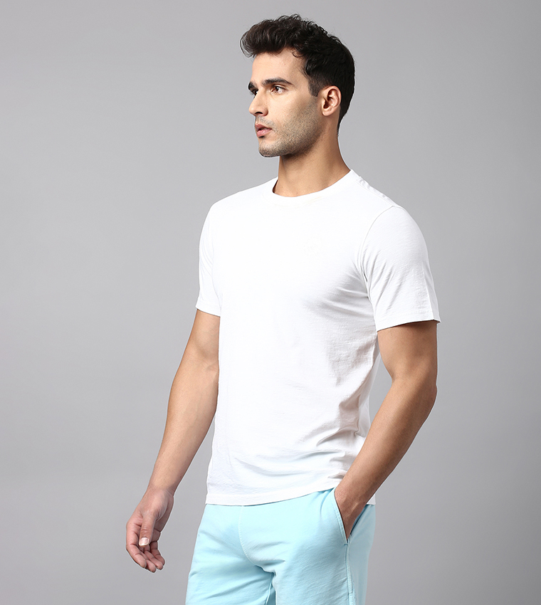 Classic Slub Knit Crew Neck T-Shirt