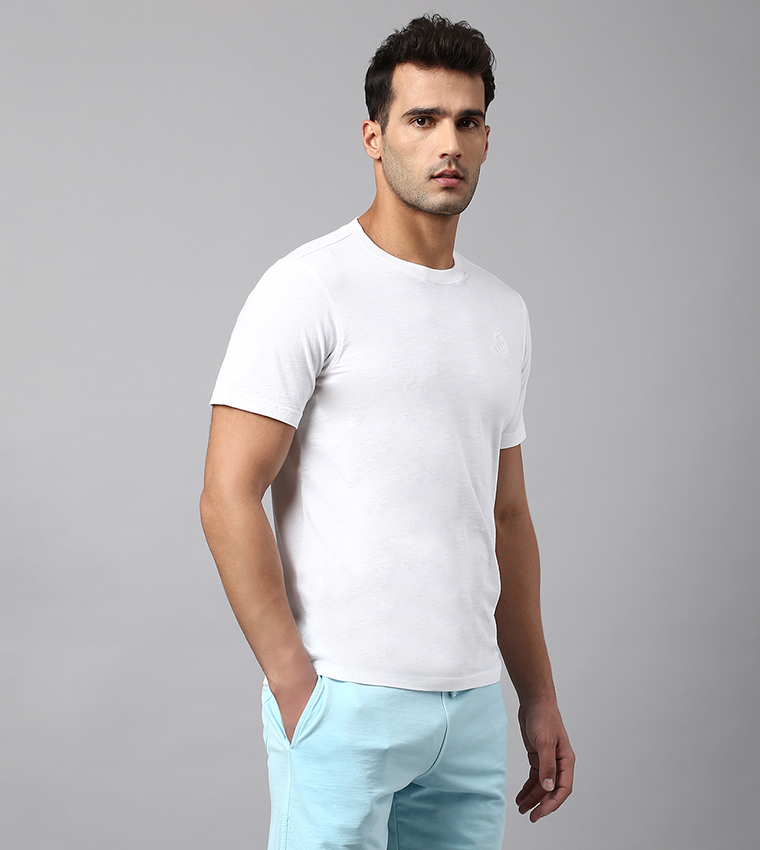 Classic Slub Knit Crew Neck T-Shirt