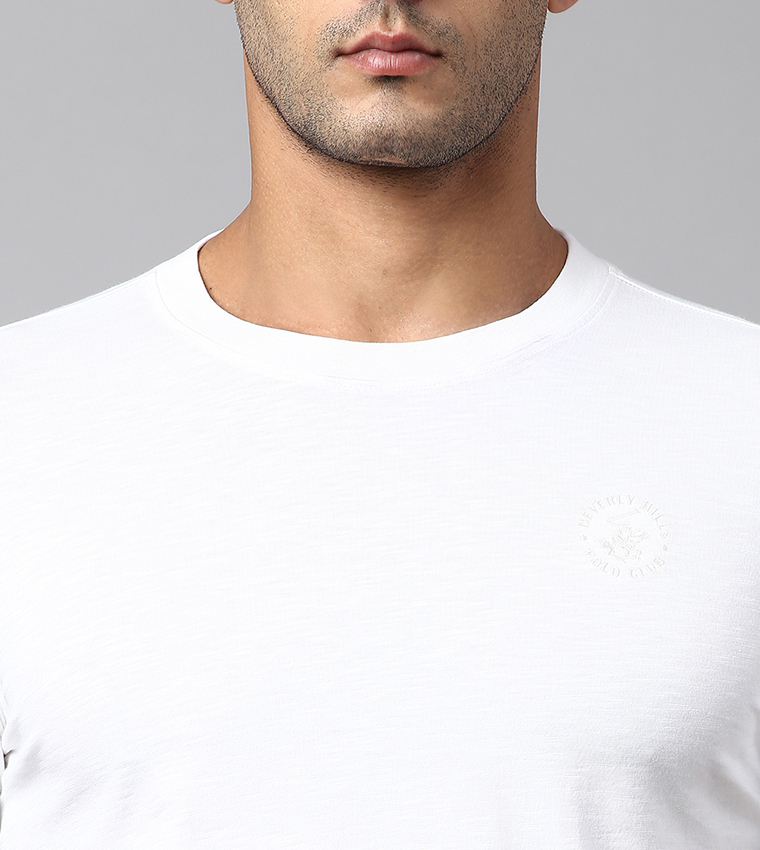 Classic Slub Knit Crew Neck T-Shirt