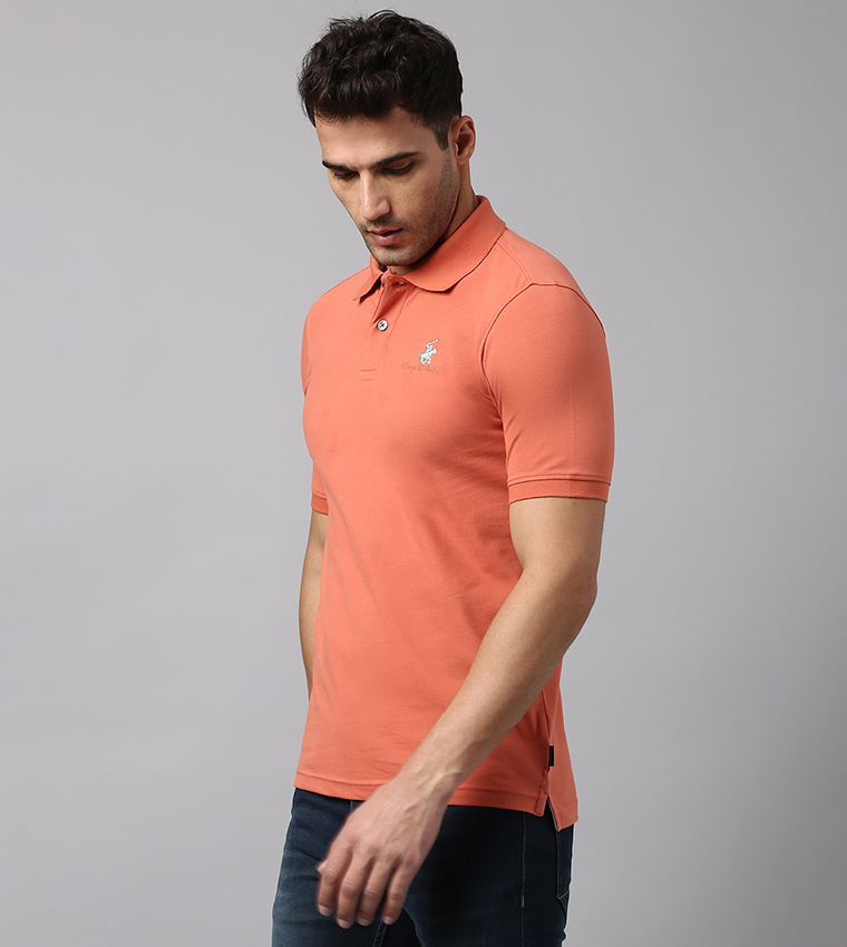Logo Embroidered Short Sleeves Polo T-Shirt