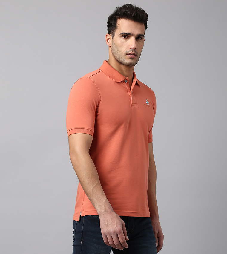 Logo Embroidered Short Sleeves Polo T-Shirt