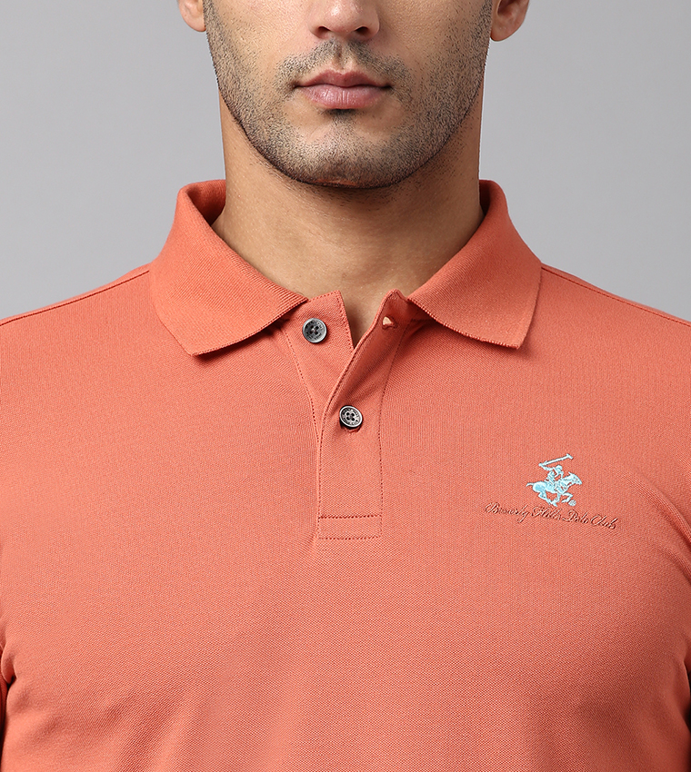 Logo Embroidered Short Sleeves Polo T-Shirt