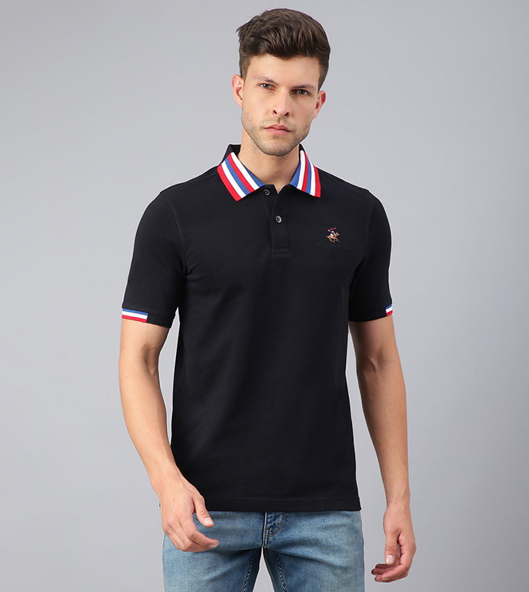 Logo Embroidered Short Sleeves Polo T-Shirt