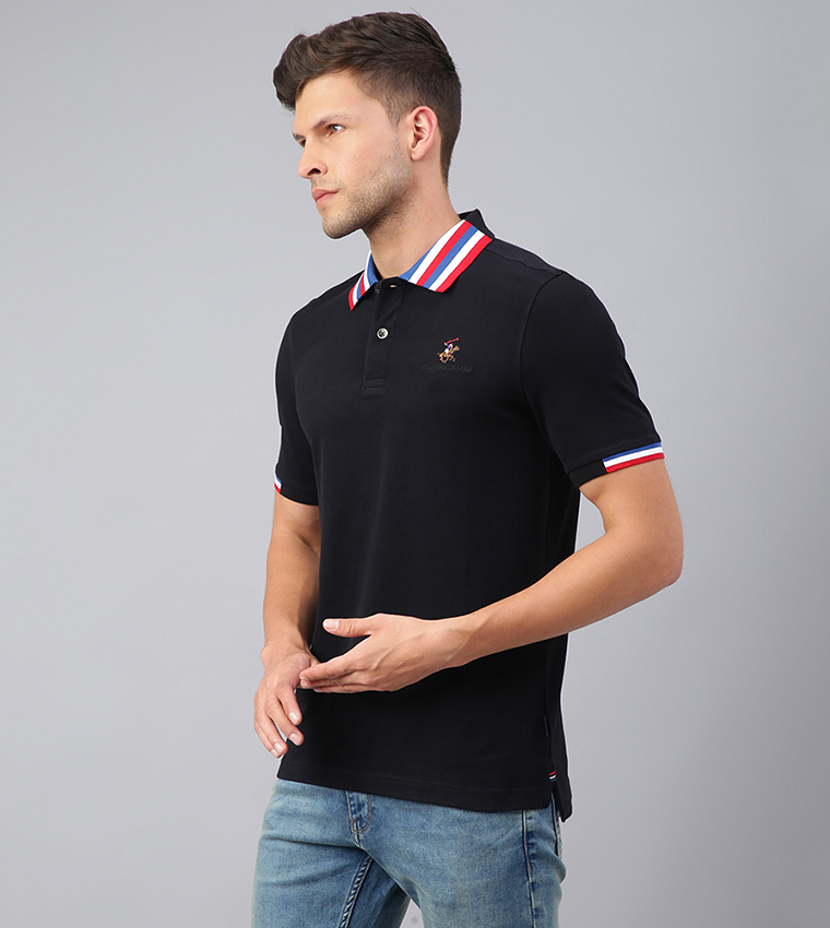 Logo Embroidered Short Sleeves Polo T-Shirt