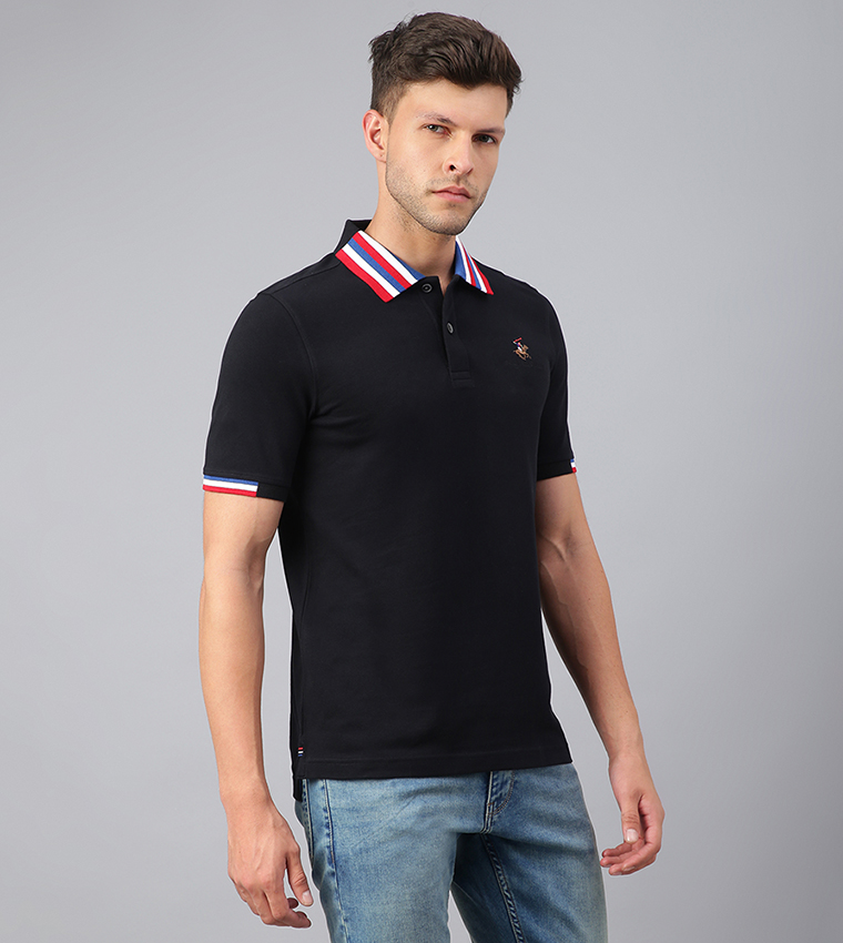 Logo Embroidered Short Sleeves Polo T-Shirt