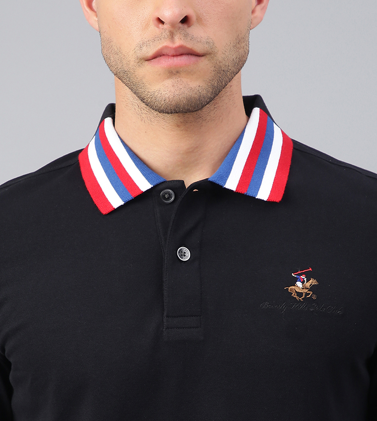 Logo Embroidered Short Sleeves Polo T-Shirt