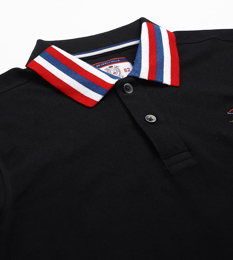 Logo Embroidered Short Sleeves Polo T-Shirt
