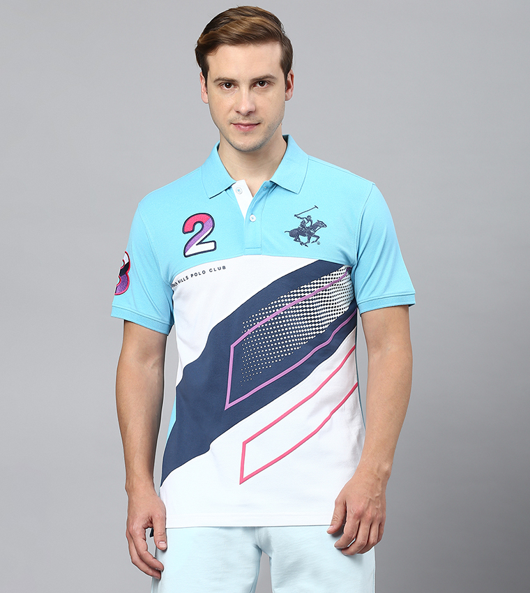 Color Block Short Sleeves Polo T-Shirt