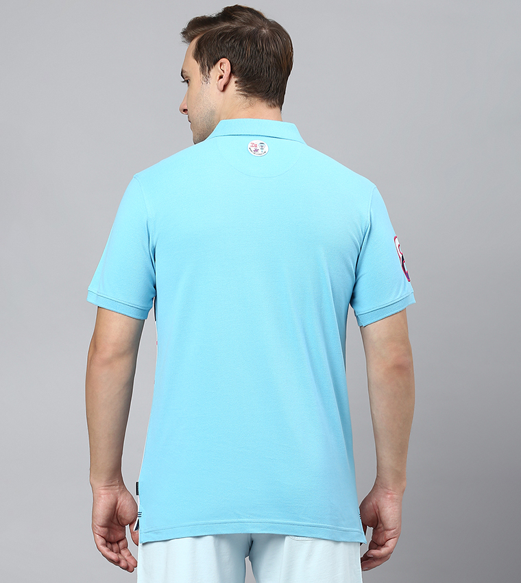 Color Block Short Sleeves Polo T-Shirt