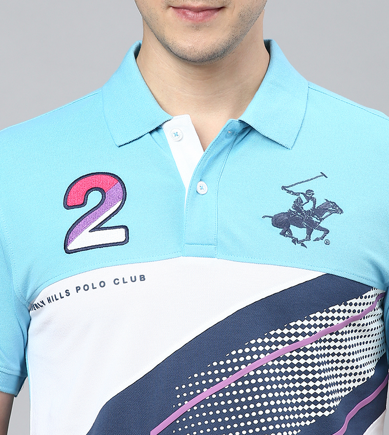 Color Block Short Sleeves Polo T-Shirt