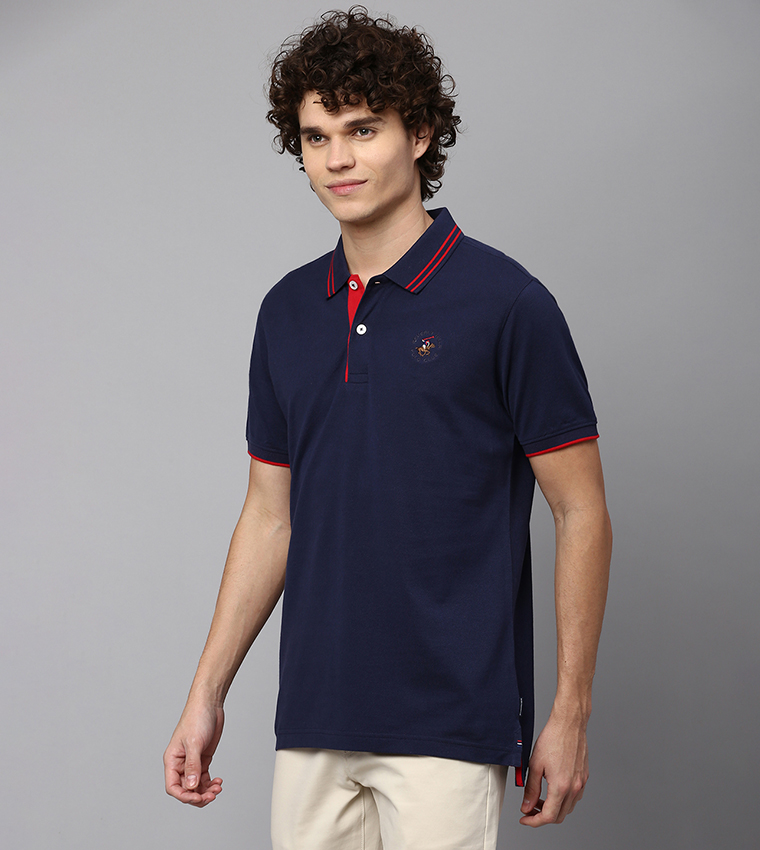 Buy Beverly Hills Polo Club Logo Embroidered Short Sleeves Polo T