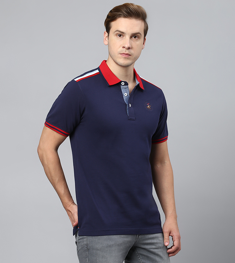 Buy Beverly Hills Polo Club Contrast Collar And Cuff Polo T Shirt In ...