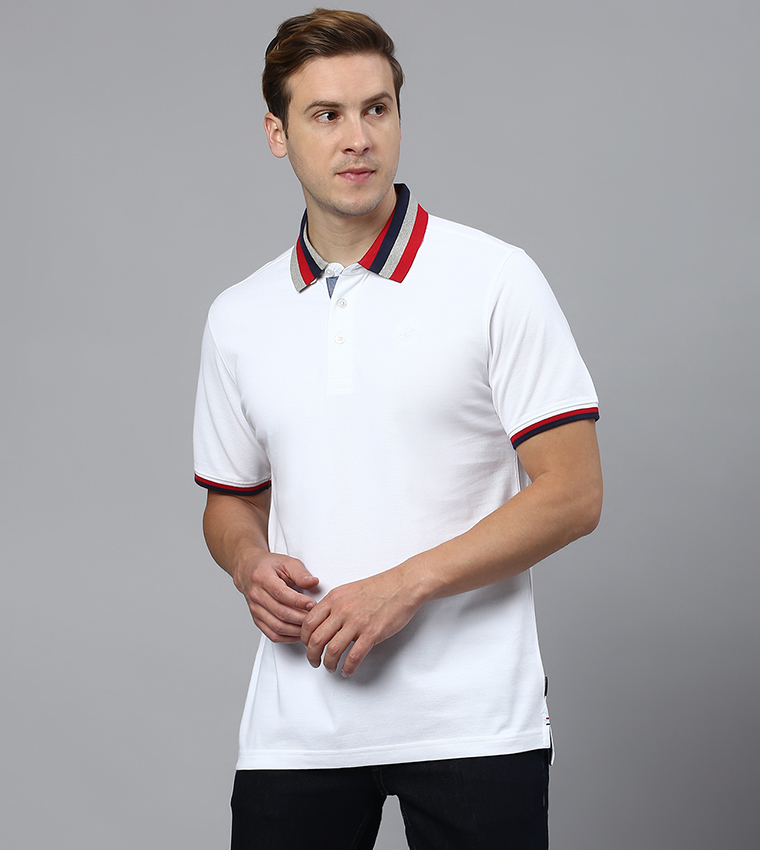 Buy Beverly Hills Polo Club Contrast Collar And Cuff Polo T Shirt In ...