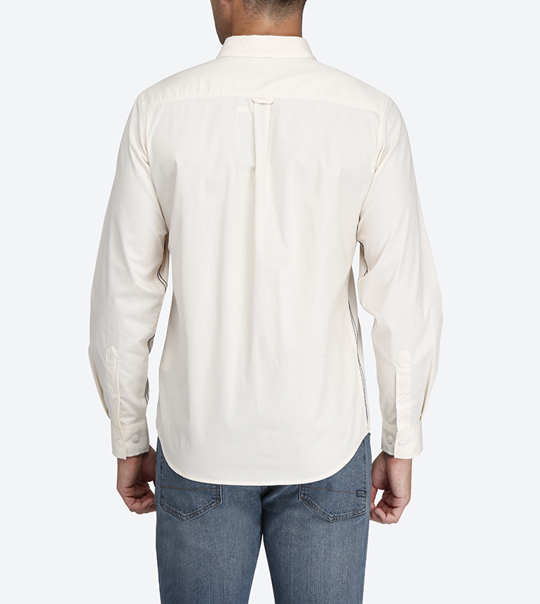 Classic Fit Long Sleeves Shirt - Off White BP M3315