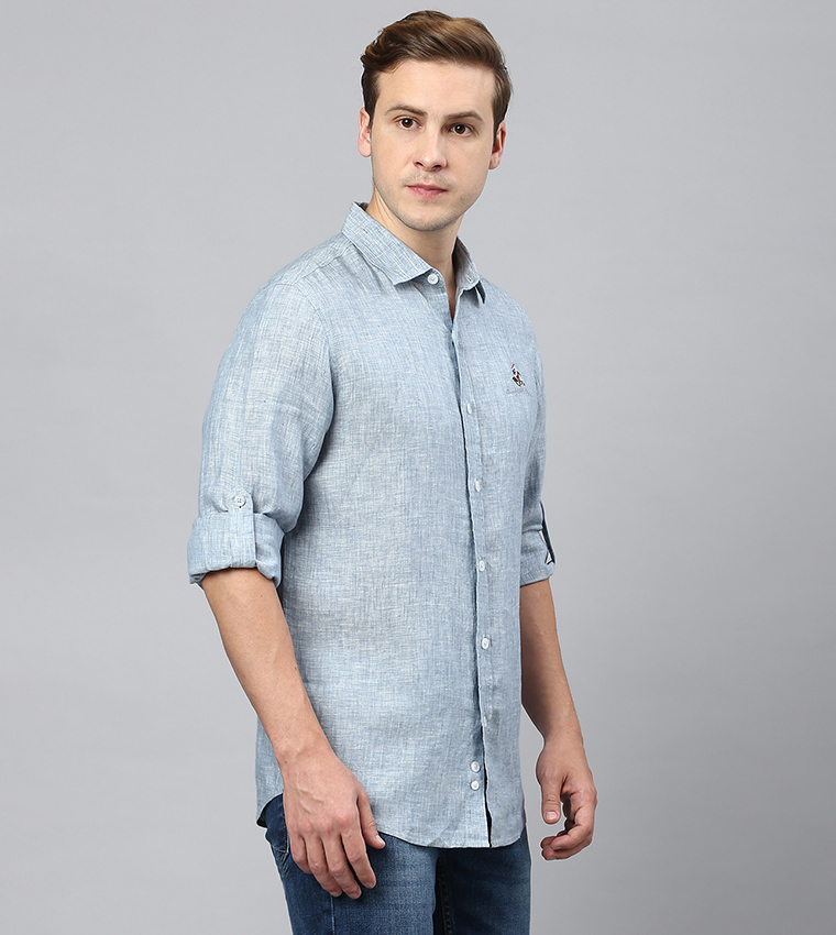 Polo blue hot sale jean shirt