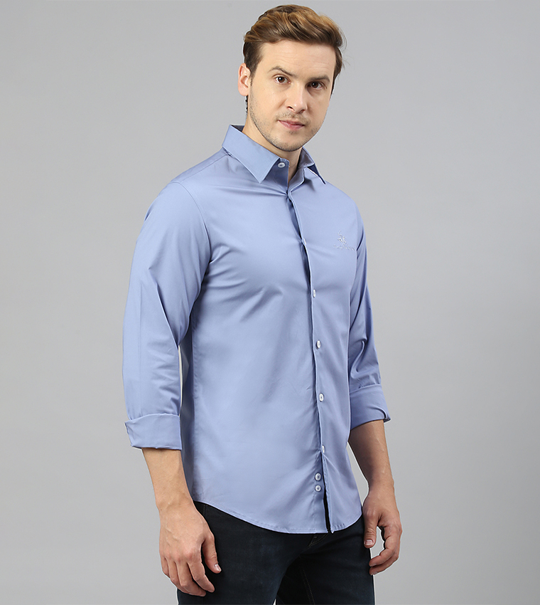 Logo Embroidered Long Sleeves Shirt