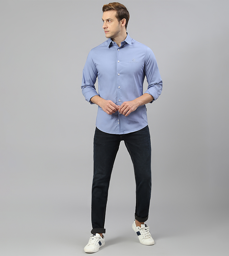Logo Embroidered Long Sleeves Shirt