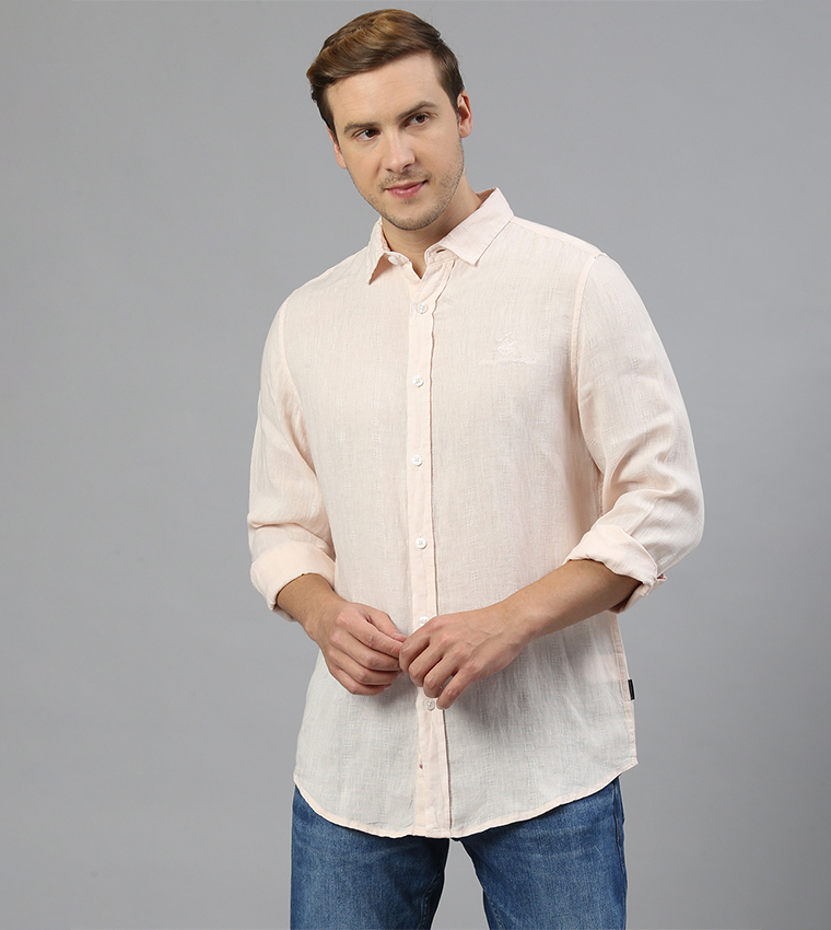 Logo Embroidered Long Sleeves Shirt