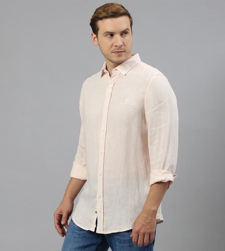 Logo Embroidered Long Sleeves Shirt