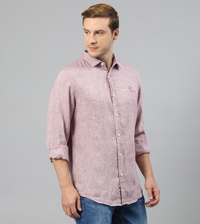 Logo Embroidered Long Sleeves Shirt