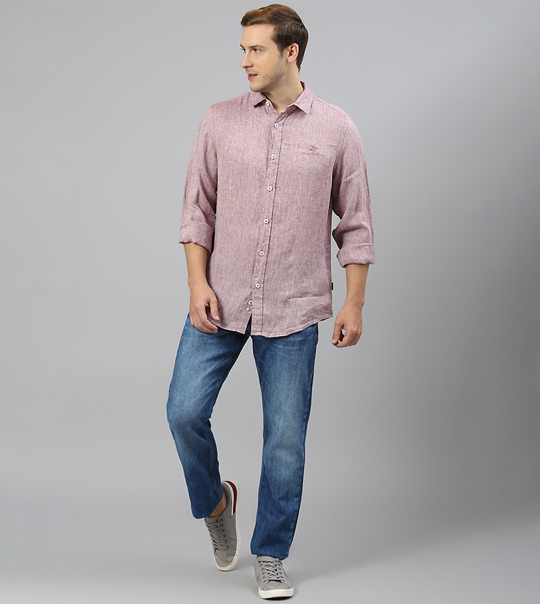 Logo Embroidered Long Sleeves Shirt
