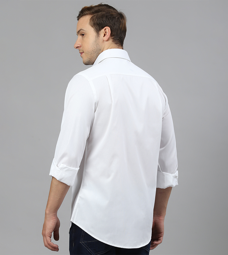Logo Embroidered Long Sleeves Formal Shirt