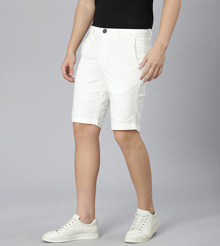 Solid Chino Shorts