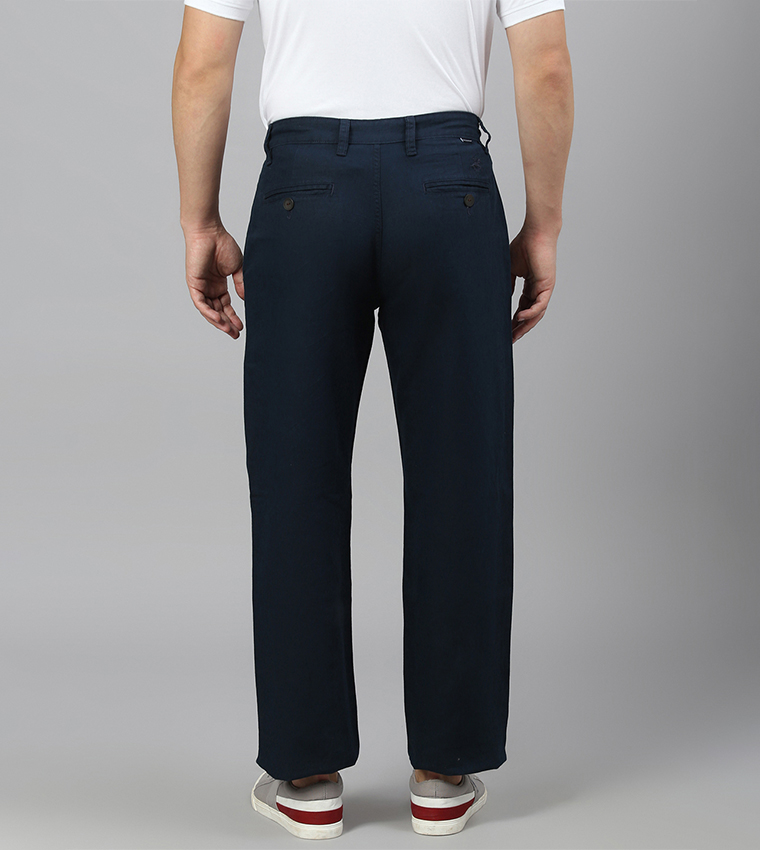 Button Closure Mid Rise Pants