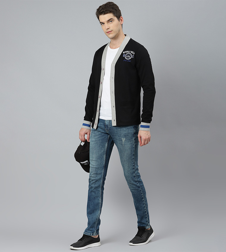 Embroidered Casual Cardigan