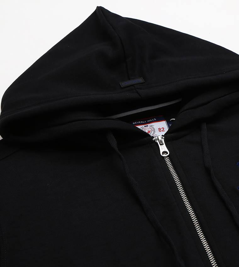 Logo Embroidered Classic Hooded Jacket